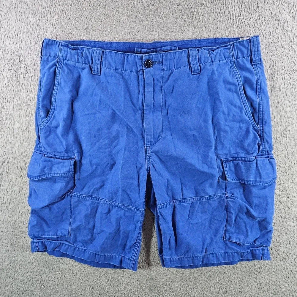 Polo Ralph Lauren Mens Cargo Shorts Blue Classic Fit Utility Size 40T Tall